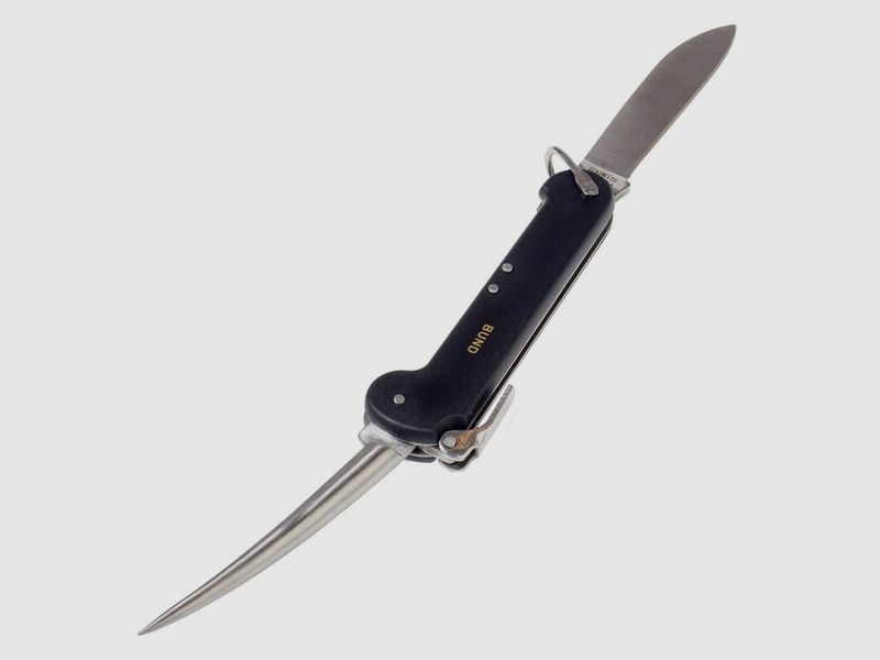 BW Marine Bordmesser / Taschenmesser Nachbau -  mit Marlspieker - Schwarz