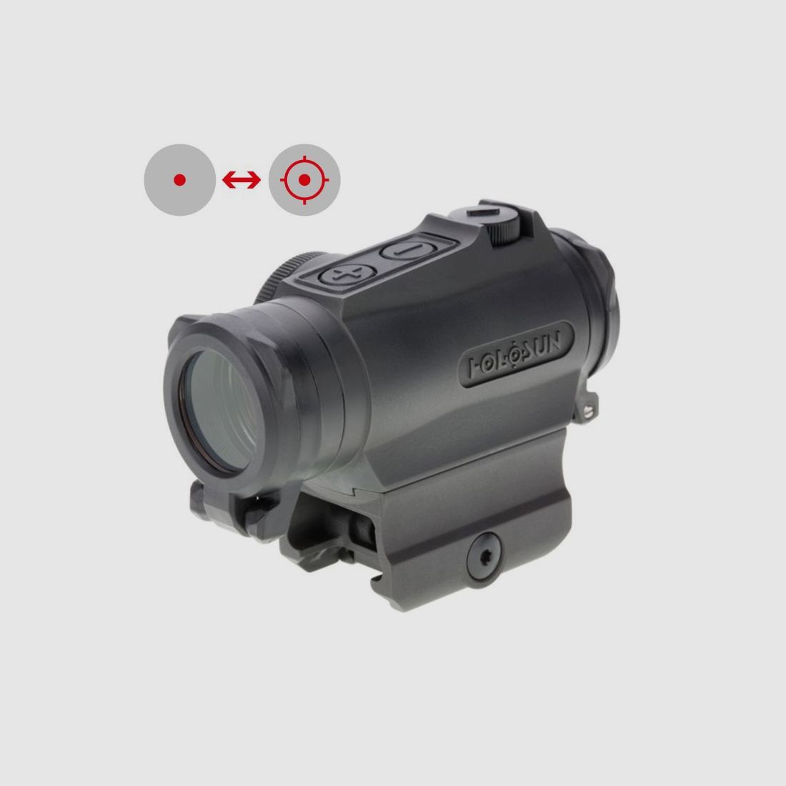 Holosun Reflexvisier HE515G-T-RD mit rotem Wechselabsehen: 2MOA Dot & 65MOA Circledot, Bild 1 von 2