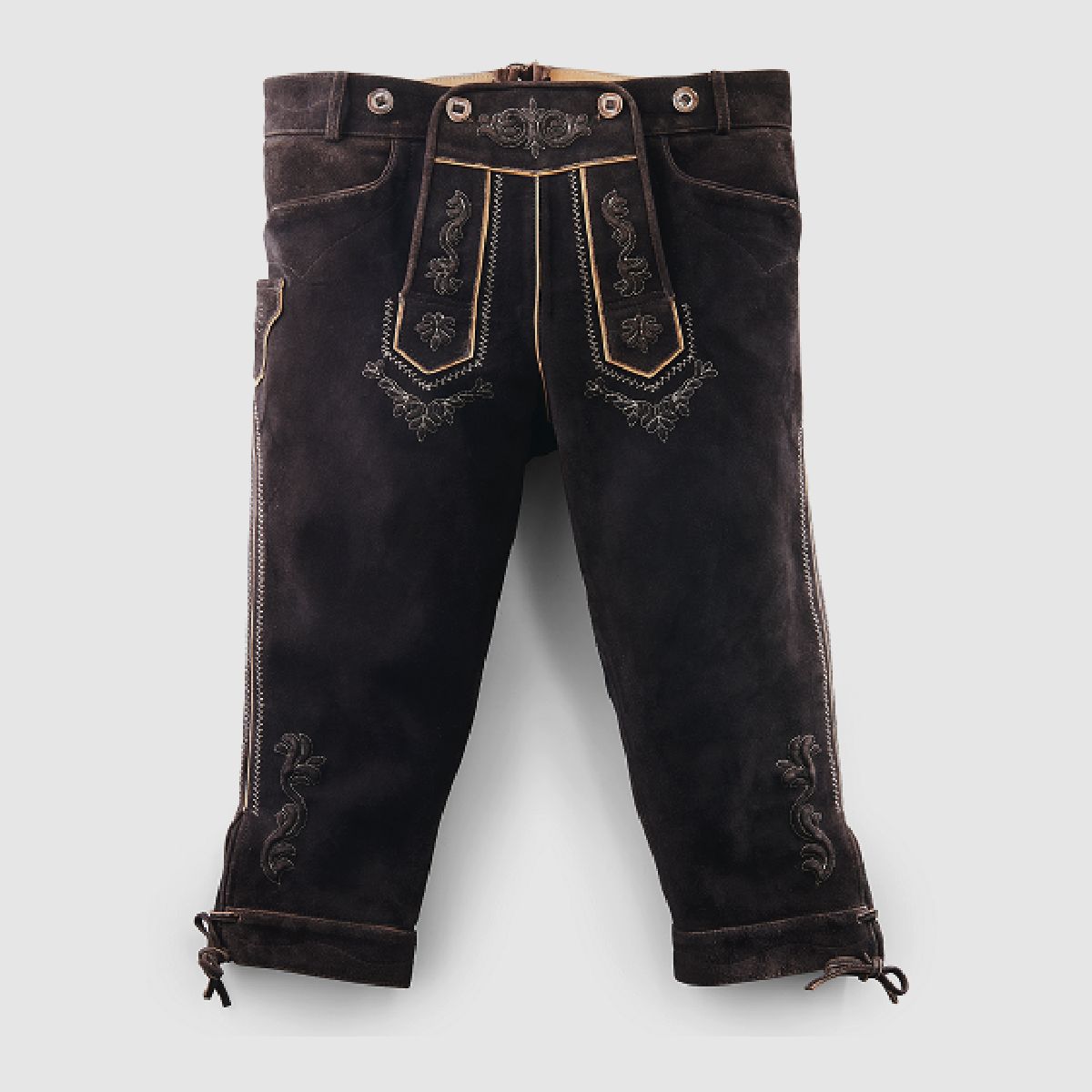 MADDOX Korbinian Lederhose Kniebund Wild Torf