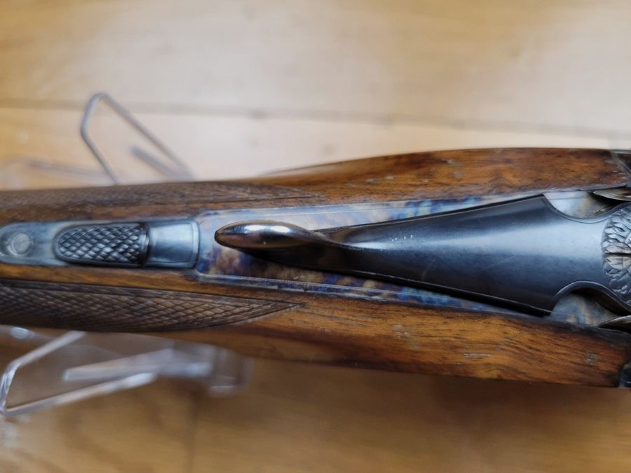 Fucile di lusso sovrapposto calibro 12/70 – Canne Jean Breuil in mezza-blocco – Fabbricazione Blondeau – Quasi nuovo – Arma molto bella, immagine 18 di 27