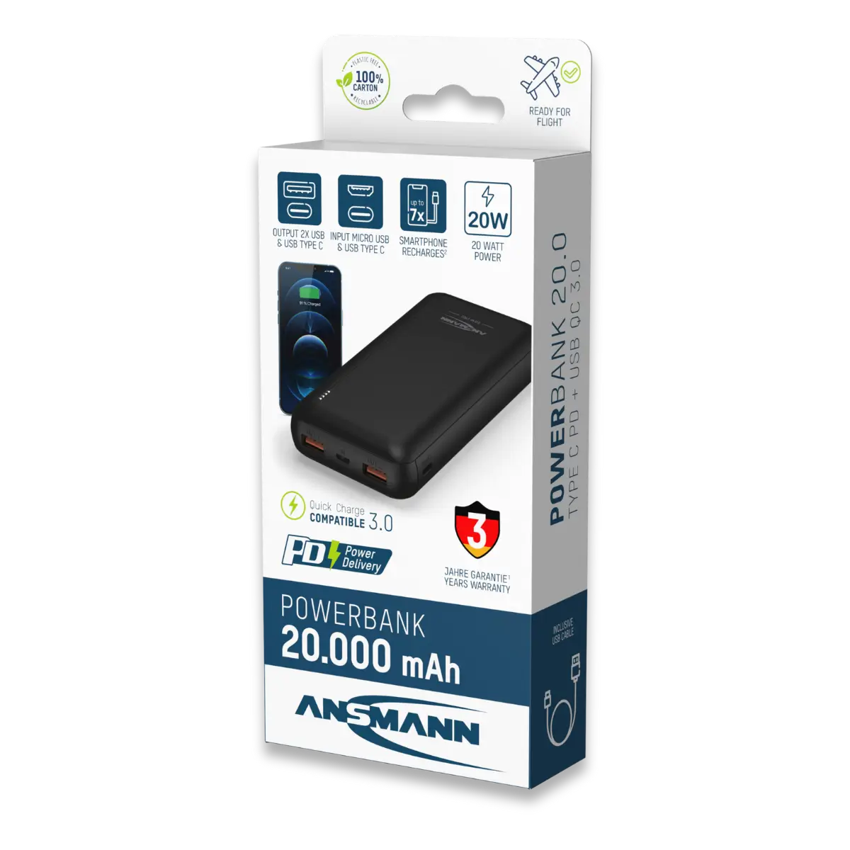 Ansmann Powerbank 20.000 mAh, Bild 7 von 7