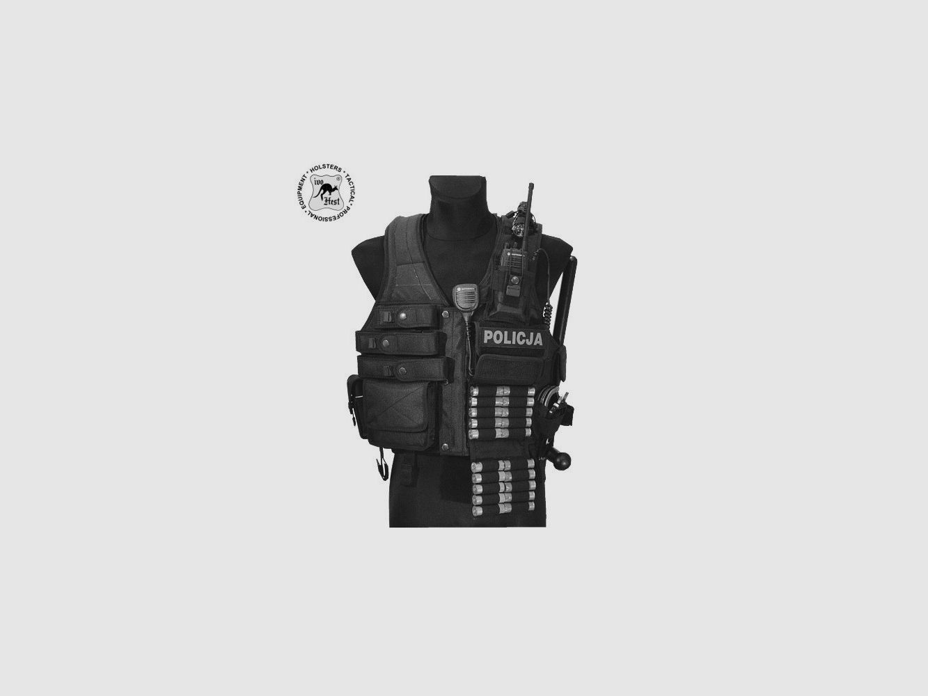 Black POLICE vest OP, image 2 of 5