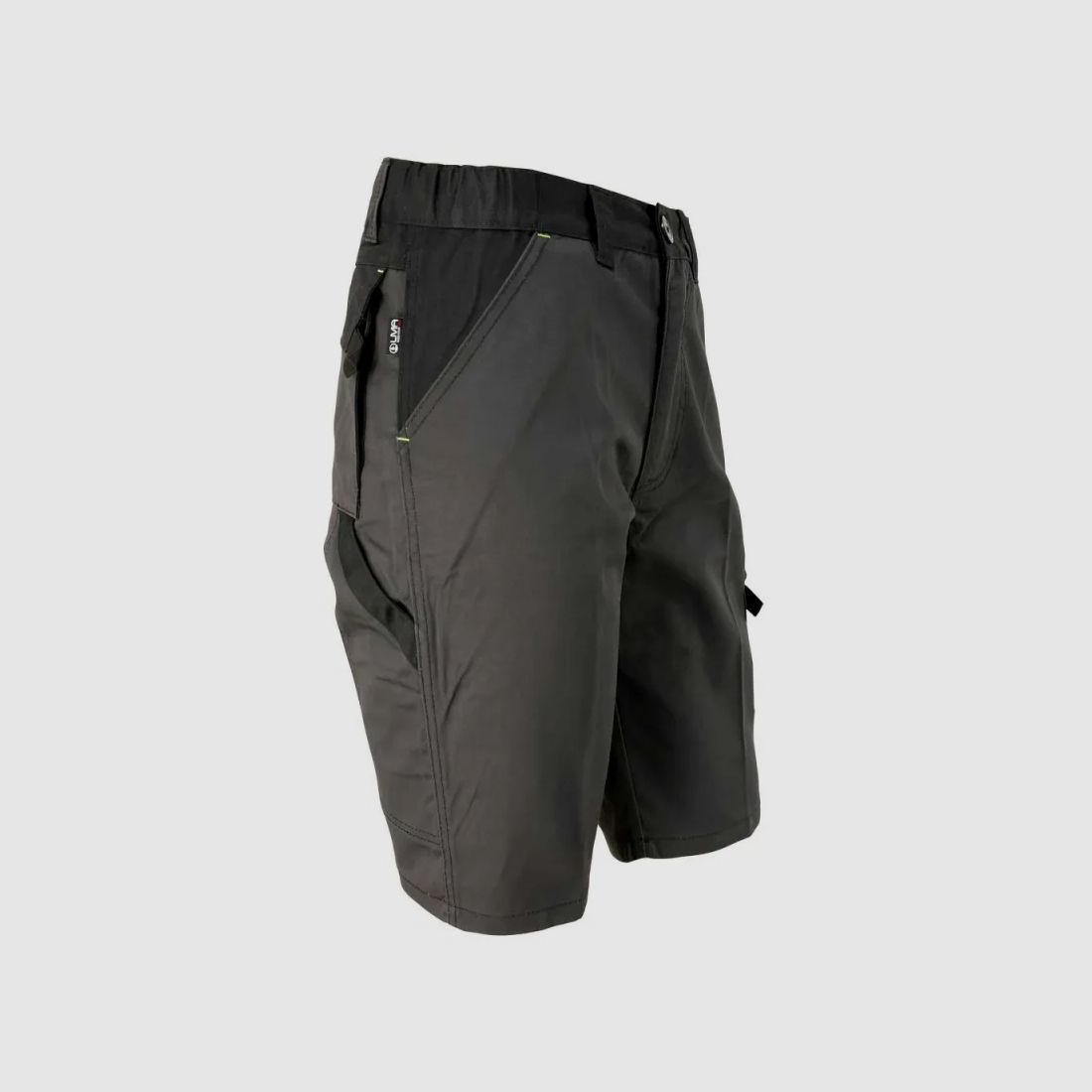 Pantaloni da lavoro corti 4 tasche poliestere cotone grigio nero 38 a 52, immagine 6 di 15
