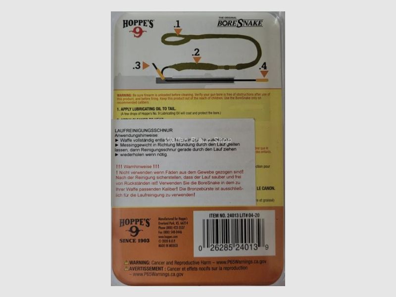 Hoppes Bore Snake/ Qucik Clean 7mm / .270 / .280 per armi lunghe