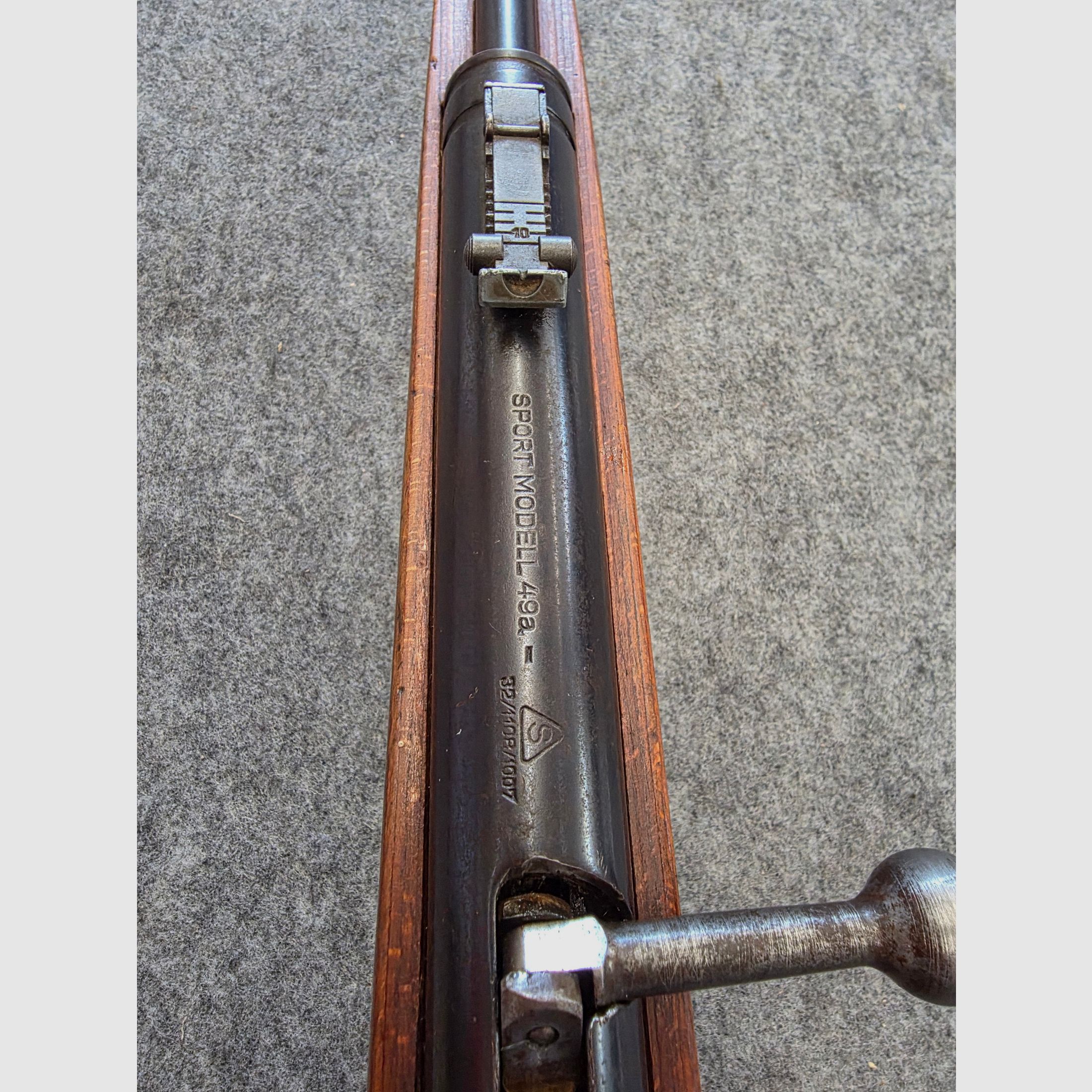 Haenel Mod. 49a z kolbą z drewna warstwowego z 1957 roku w dobrym stanie, samopowtarzalny, nie 310