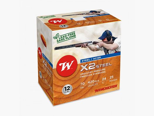 WINCHESTER 12/70 24G 2,5 MM X2 STEEL P7 25 STK