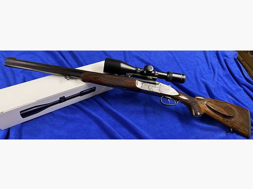 Merkel double rifle drilling DR 961L with ZEISS Victory HT 3-12x56 scope
