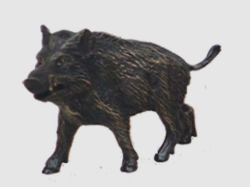 Lovergreen Accessoires Motiv Bronze patinierter Keiler (Zinn) A