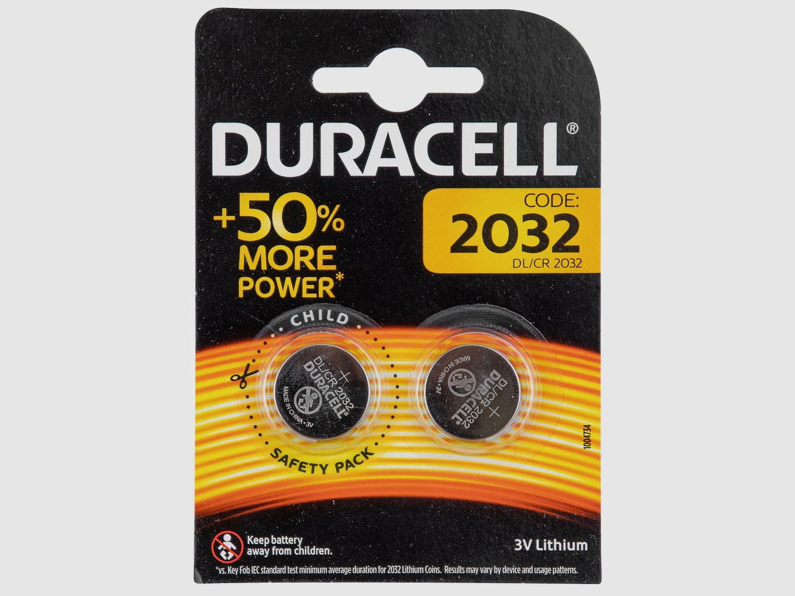 Duracell Knopfzelle CR2032 2er-Pack