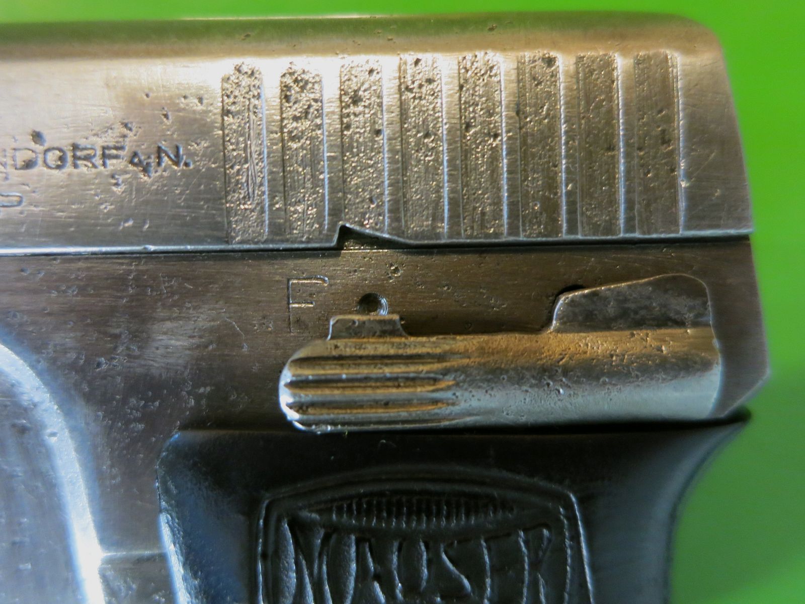 Mauser WTP 1 (Variante 3), Kaliber 6,35 mm, MAUSER-WERKE A.-G. OBERNDORF A .N. WTP – 6,35 – DRPuAP     #79-