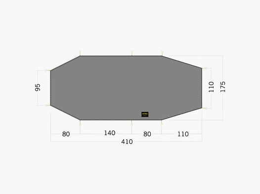 Tatonka Telo da Terra per Tenda Floor Sheet LT Polar 3 Grigio Pietra Oliva