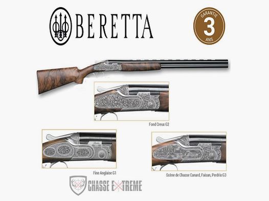 Fusil BERETTA SL3 Gravure Fine Anglaise G1 Cal 12/76