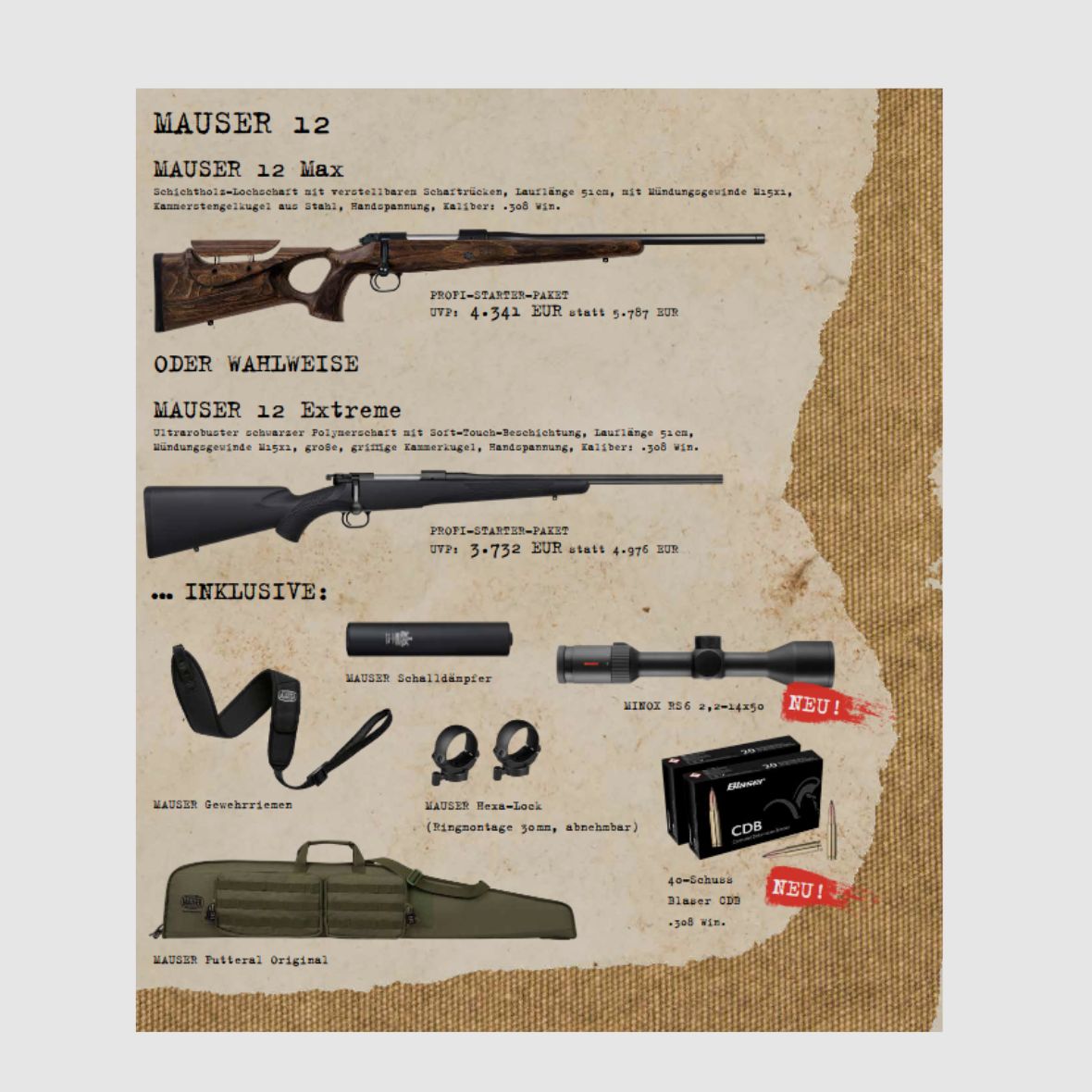 MAUSER M12 MAX | Jungjäger 2025 | Profi-Starter-Paket