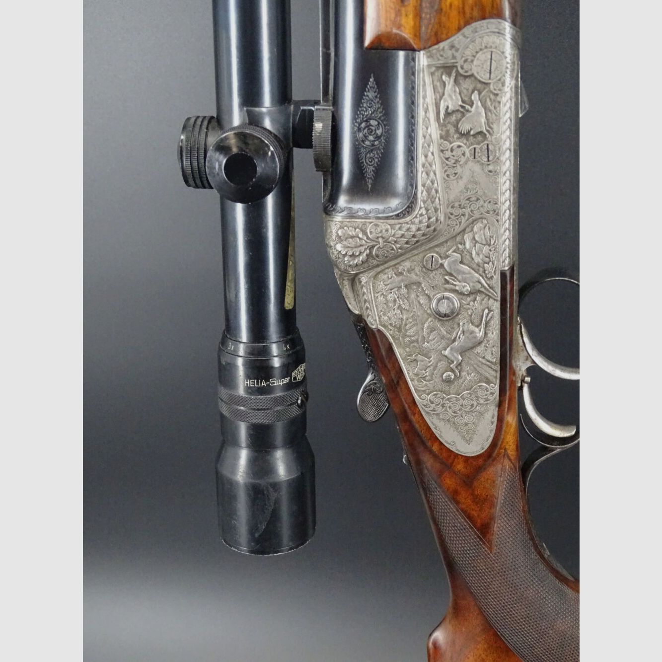 Bockbüchsflinte + WL # 33 Franz Sodia incisione piastre laterali anno 1945 liquidazione collezione