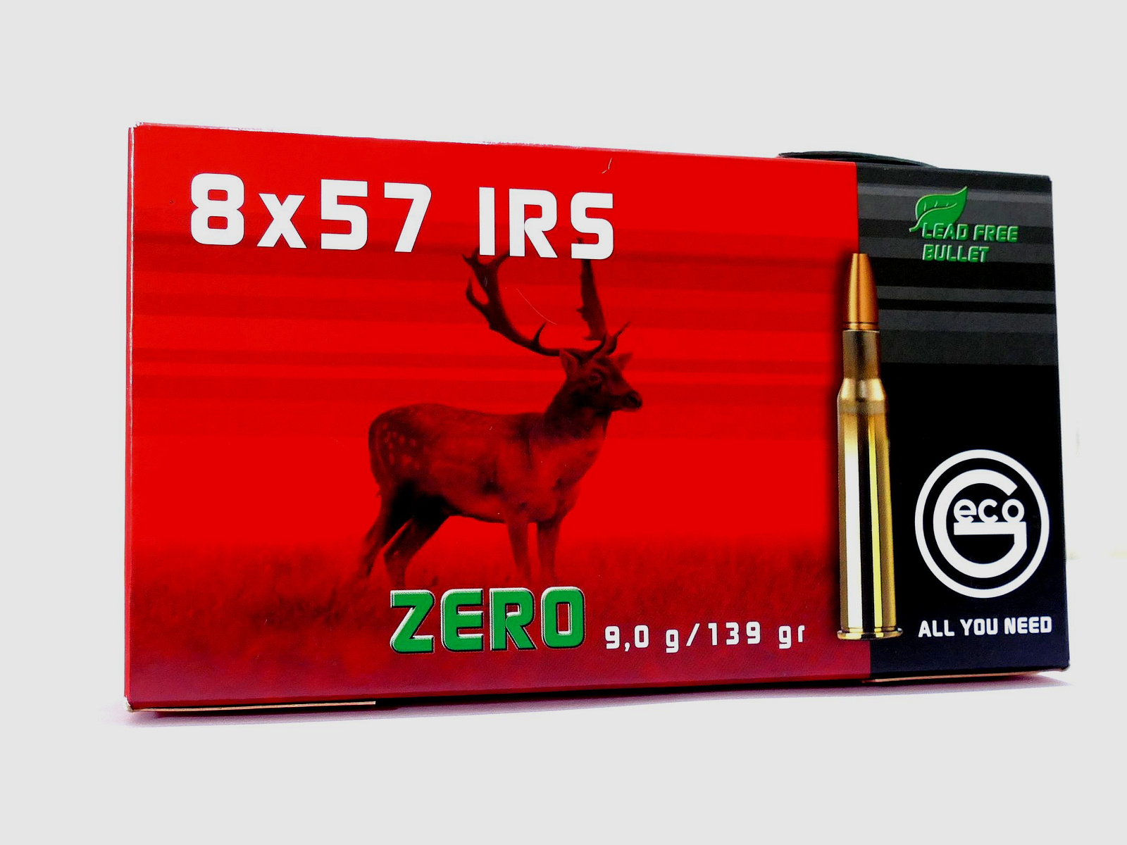 Geco 8x57 IRS Zero 9.0g/139gr Rifle Cartridges Lead-Free