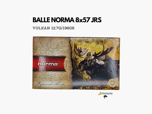 NORMA 8x57 JRS VULKAN 196GR cartridge