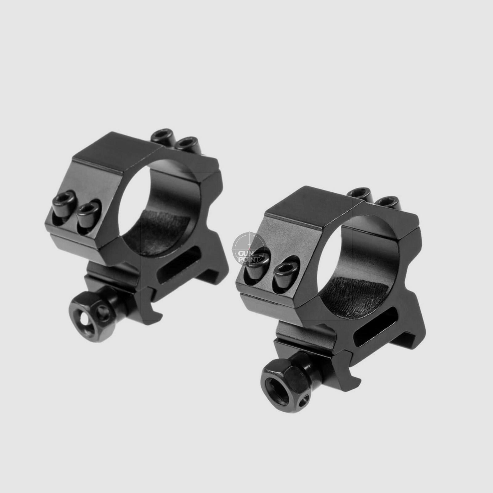Pirate Arms 25.4mm Low Type Mount Rings-Schwarz