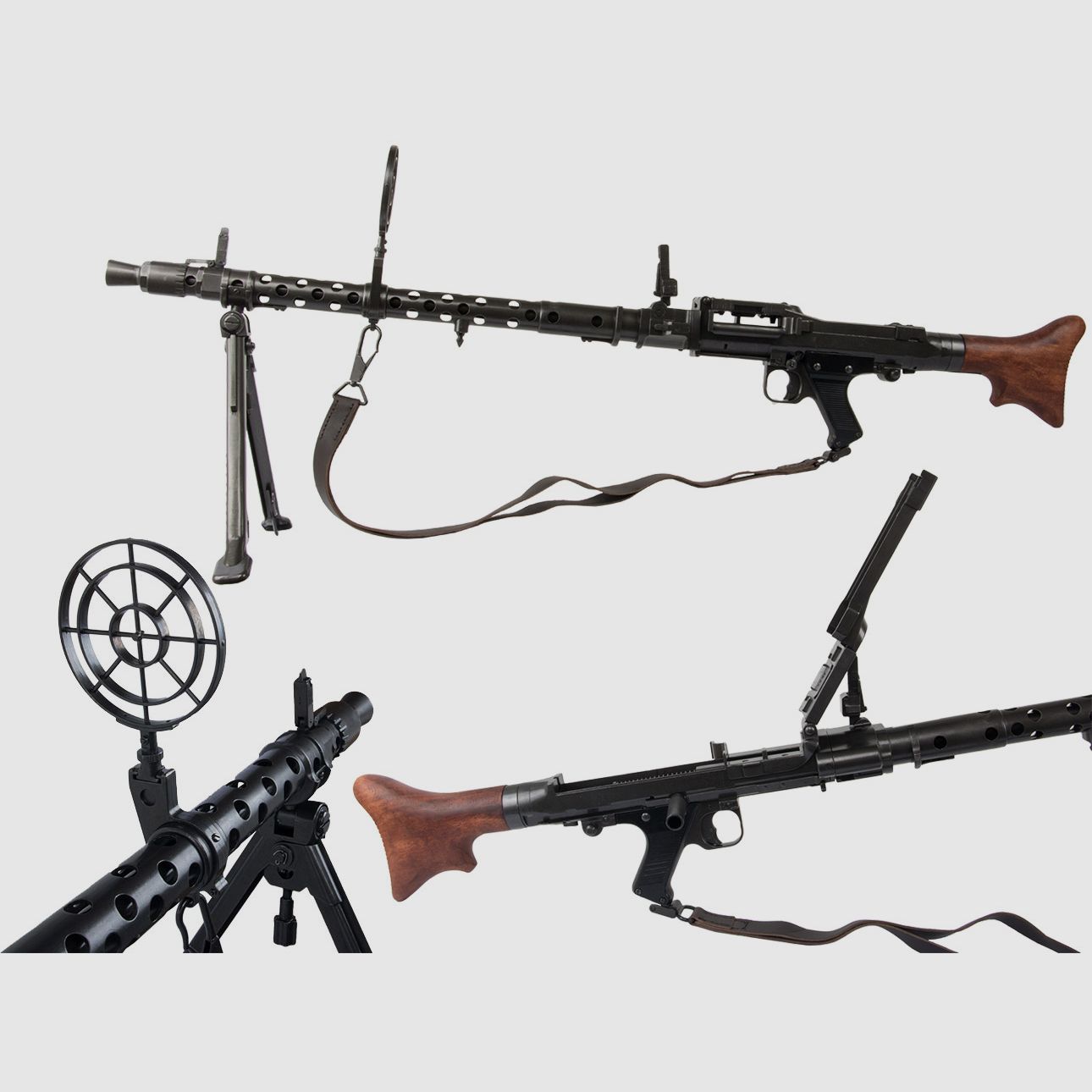 Denix Deko Maschinengewehr Wehrmacht Fliegervisier Kreiskorn MG 34 Deutschland 1934 Zweiter Weltkrieg LĂ¤nge 122 cm