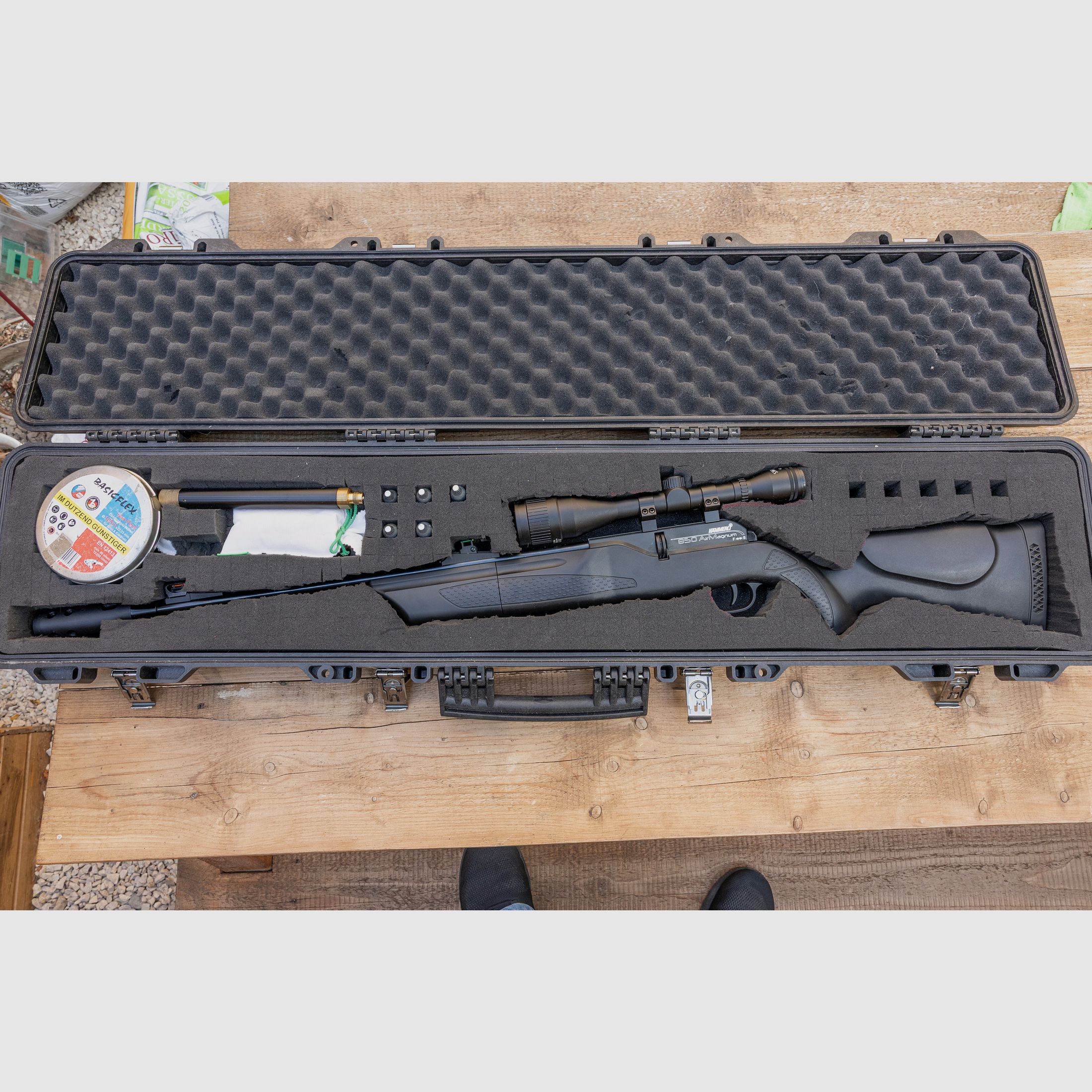 CO2 air rifle Hämmerli 850 AirMagnum with Walther 6x42 and gun case