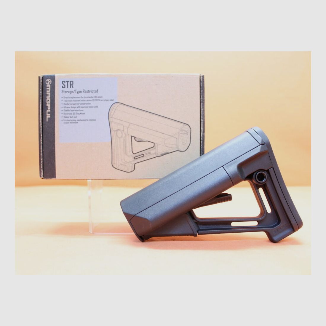 Magpul AR-15: Buttstock Magpul STR (MAG470-BLK) MILSPEC Carbine Stock Polymer Black/ Schubschaft schwarz