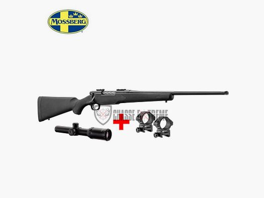 Pack Repetierbüchse MOSSBERG Patriot mit Gewindelauf Kal. 30-06 + Zielfernrohr Waldberg 1-4x24 + Montageringe