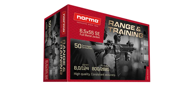 Norma 6.5×55 SE Range & Training 124gr/8g