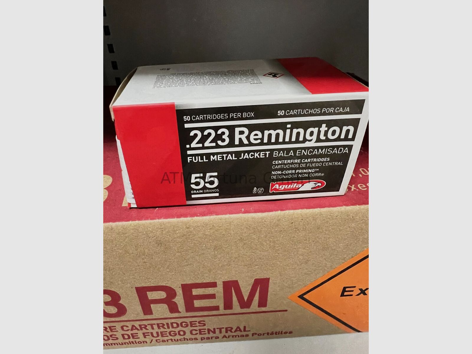 Aguila 1000 piezas estándar .223 Rem FMJ 55 grs cartuchos de rifle