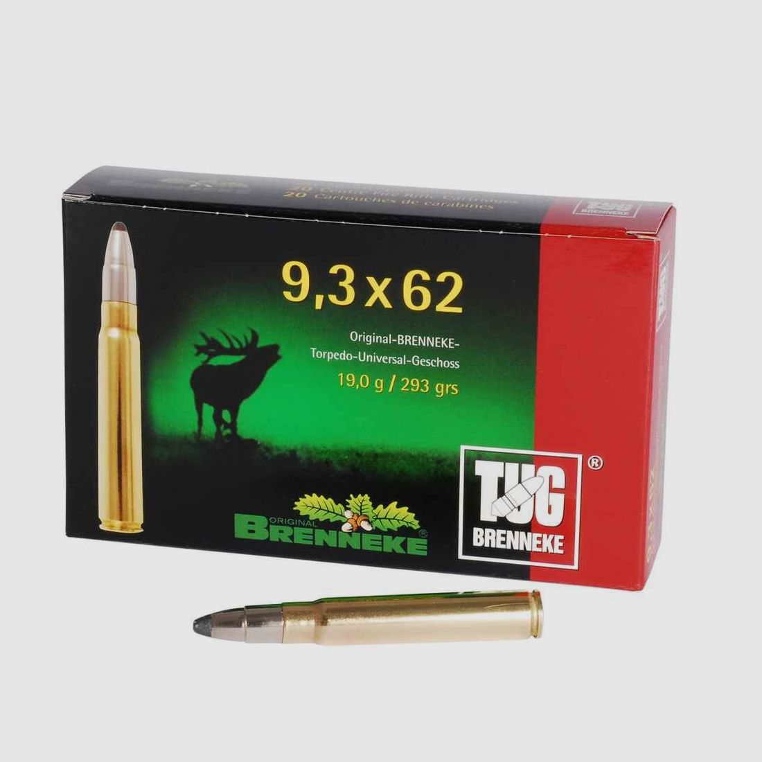 9,3x62 TUG 19,0g/293grs. Brenneke