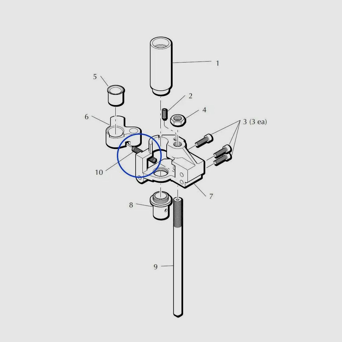 Rückholfeder des Patronenförderarms für Dillon XL 650/750, Bild 2 von 2