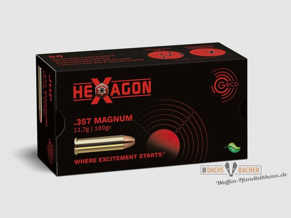GECO .357 Magnum Hexagon 11,7g/180gr 50 Schuß