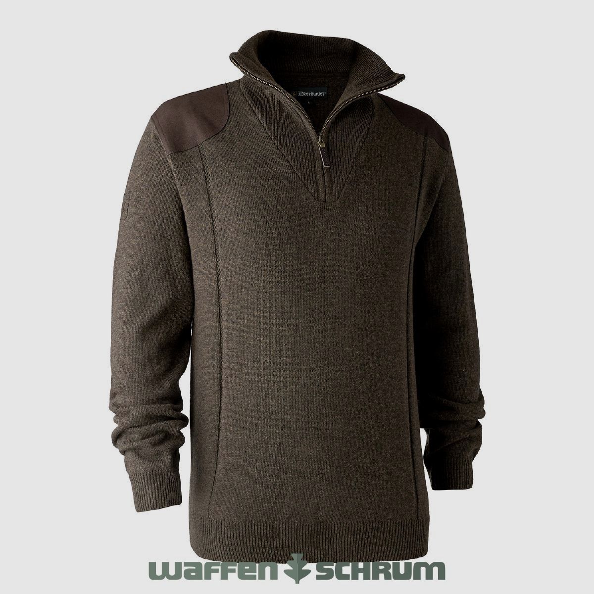 Deerhunter Pullover Sheffield m. Zip-neck Dark elm