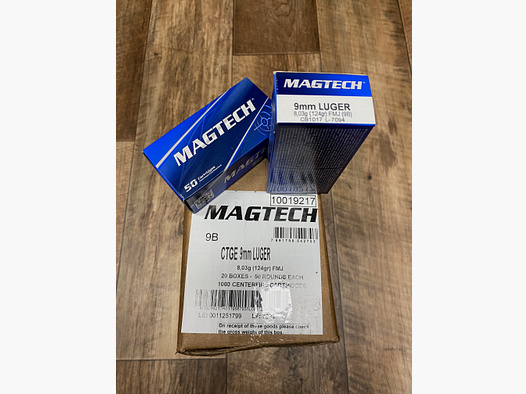 1000 Schuss Magtech  9mm Luger 9x19 124gr. FMJ     www.waffenhandel-kraus.de in Lauf bei Nürnberg 