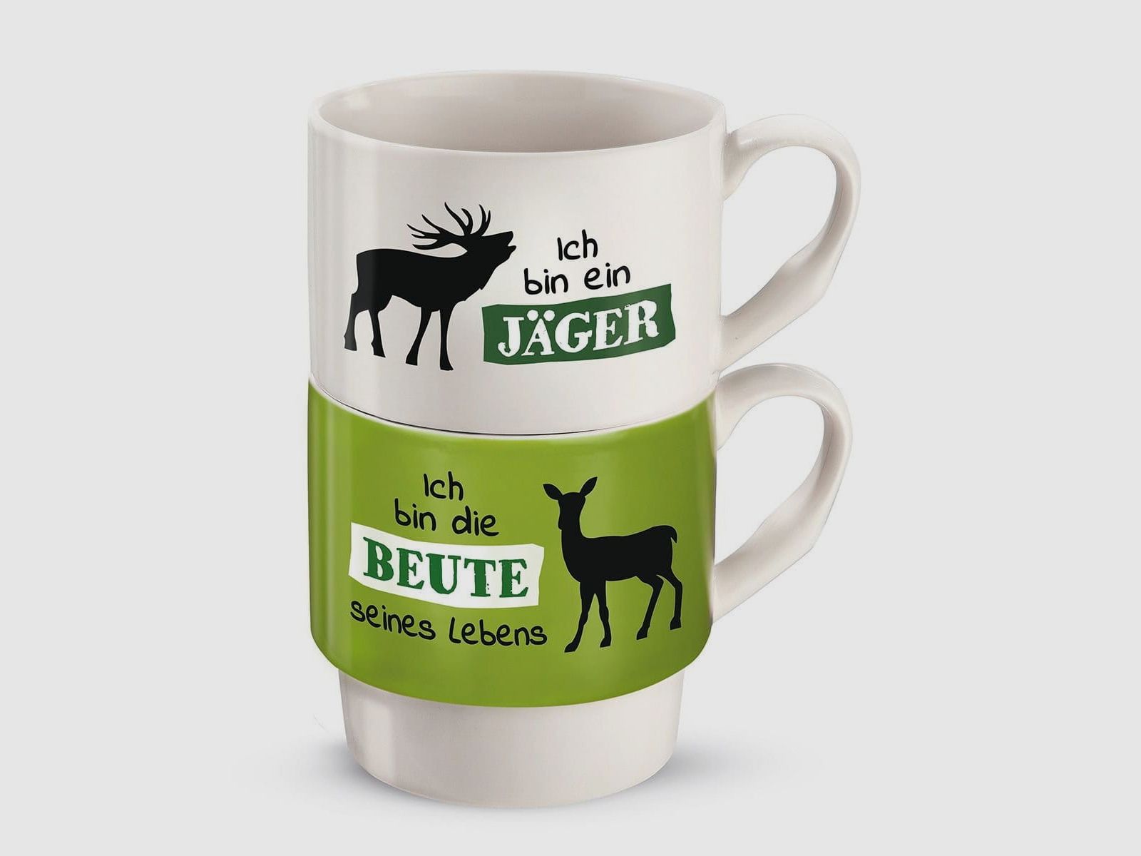 Ensemble de 2 tasses empilables en porcelaine Gilde