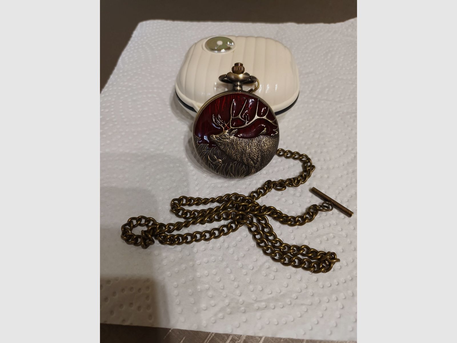 Nieuwe zakhorloge met jachtmotief