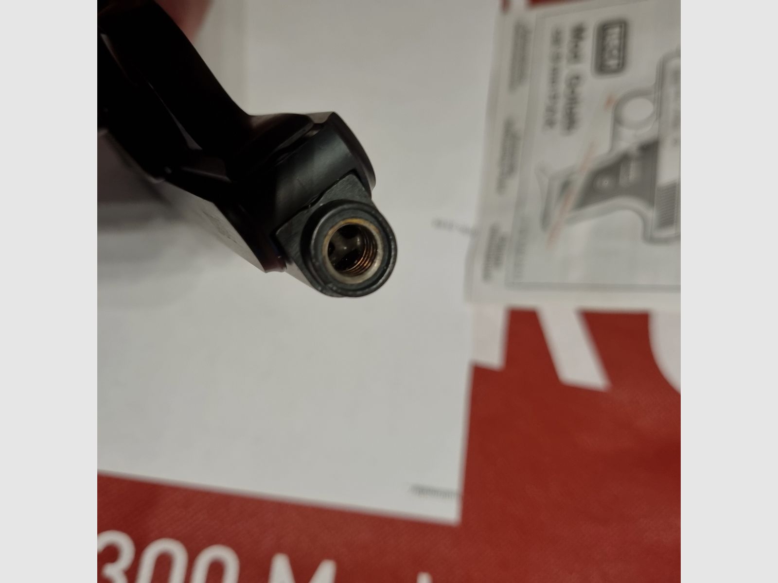 Reck Mod. Goliath, 9mm P.A.K., plus 50 cartridges. PTB 763, old version