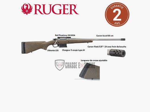 Repetierbüchse RUGER Hawkeye Long Range Hunter Kal.6.5 Creedmoor