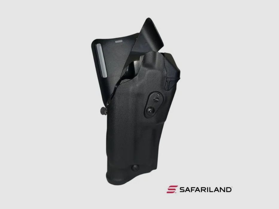 SAFARILAND RDS Holster for Glock 19, 19x, 45, OPTIC/LIGHT, ALS, TLR1/X300, BLACK CORDURA, image 1 of 2