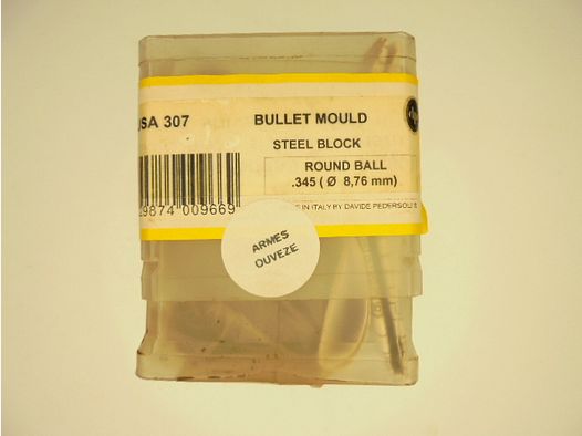 MOULE PEDERSOLI KALIBER 345 RUNDE KUGEL