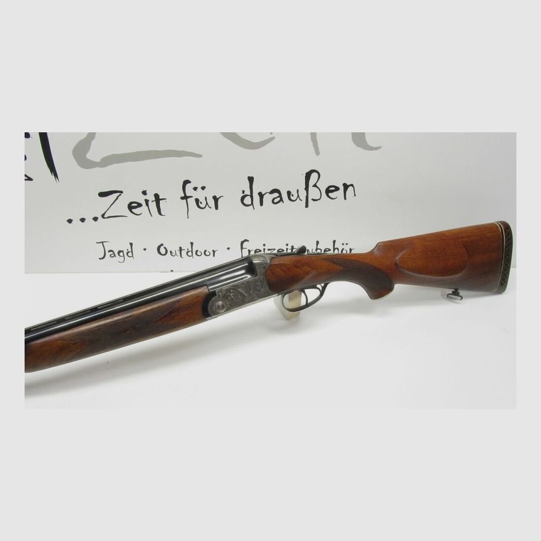 Bockdoppelflinte A.S.L. Italien Kal. 16/70, gravierte Basküle, Ejektor, Dop 16/70