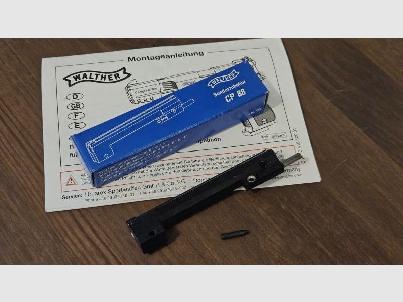 Walther CP 88 Wechsellaufsystem Competition von 6" auf 4