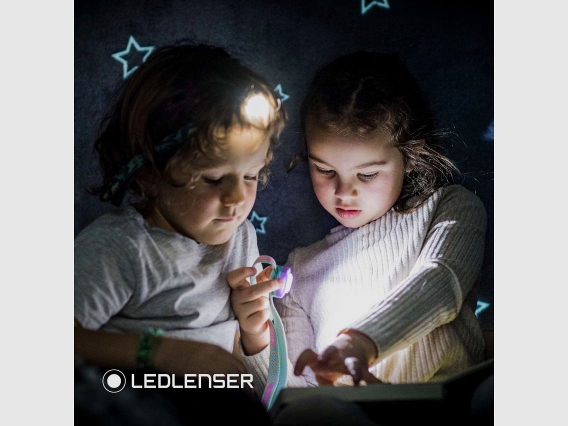 Ledlenser 502536 Lampada frontale per bambini KIDLED4R viola 40 Lumen