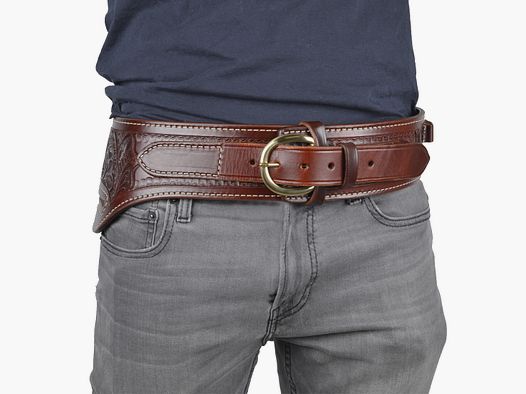 Custom Gürtel Buscadero XL .44/.45 braun RH