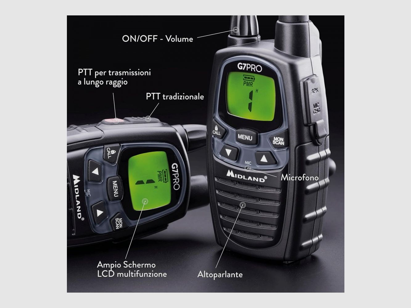 MIDLAND G7 PRO PMR466 16 Canales, imagen 3 de 5