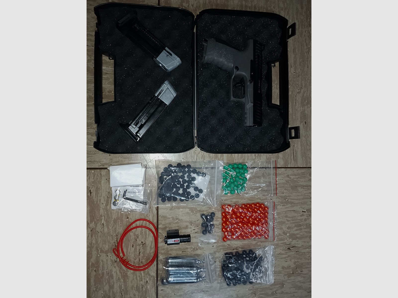 RAM Walther PPQ  .43 m2 Tungsten Gray 2 Magazine Laser CO2 Rubberballs Fastballs Paintballs usw