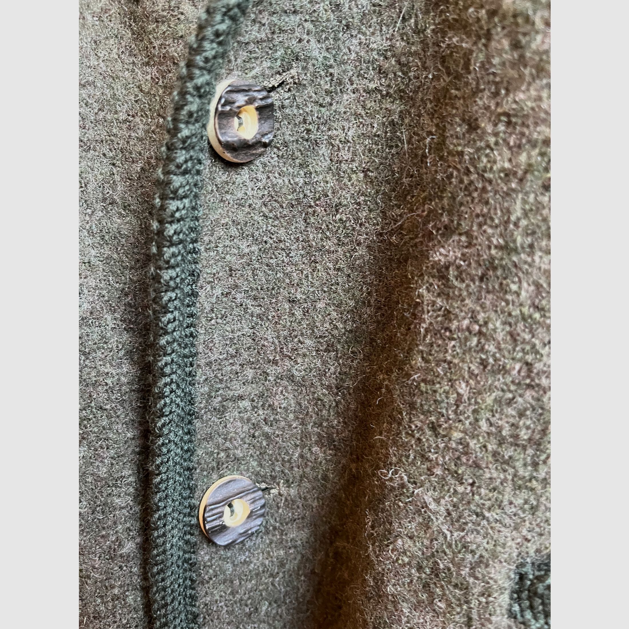 grüner Janker aus Wolle/ Wollweste