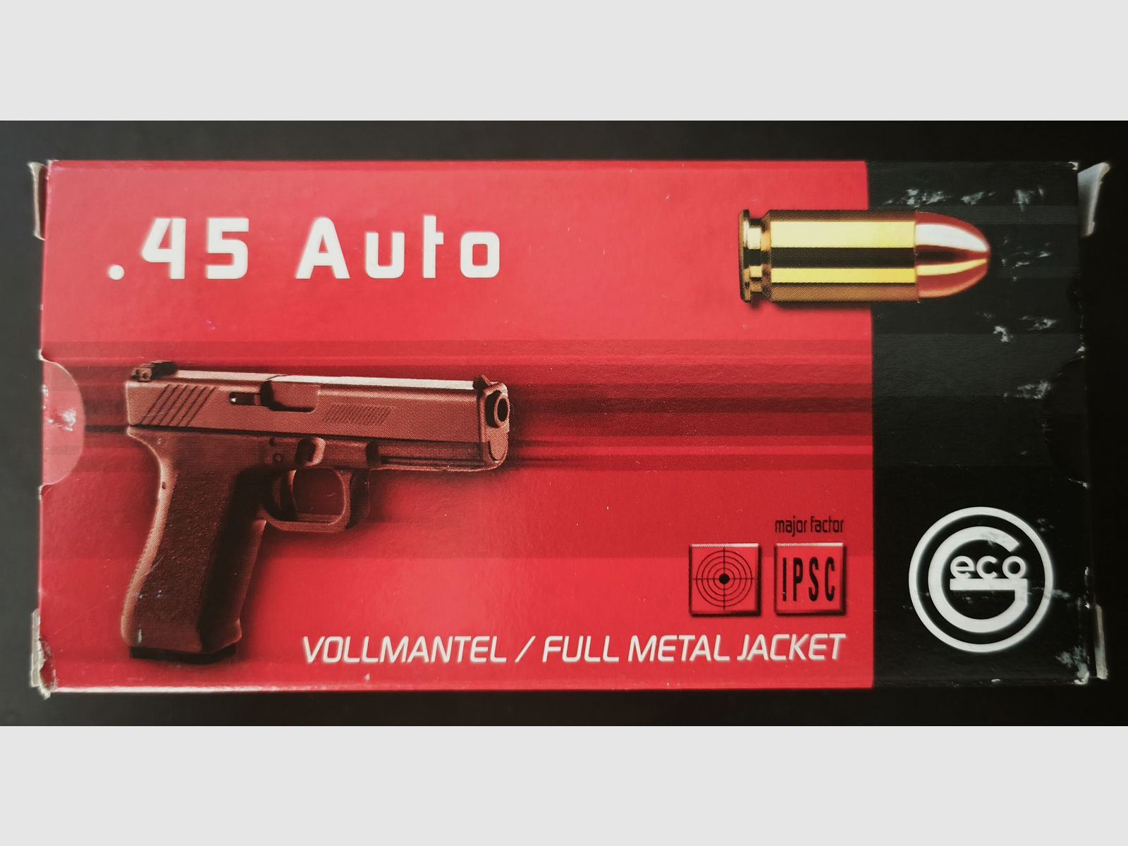 Geco .45 Auto -14,9 g – FMJ Sierra Matchking – 50 cartouches de pistolet