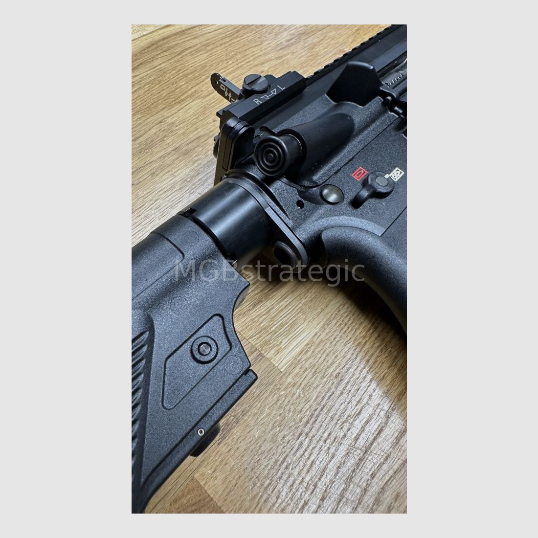 Heckler & Koch MR223 A3 Slim-Line 14,5" Lauf - halbautom. Büchse .223Rem	 Das zivile H&K 416 - mit Original H&K QD End-Plate (doppelt neu verstemmt, siehe Foto)