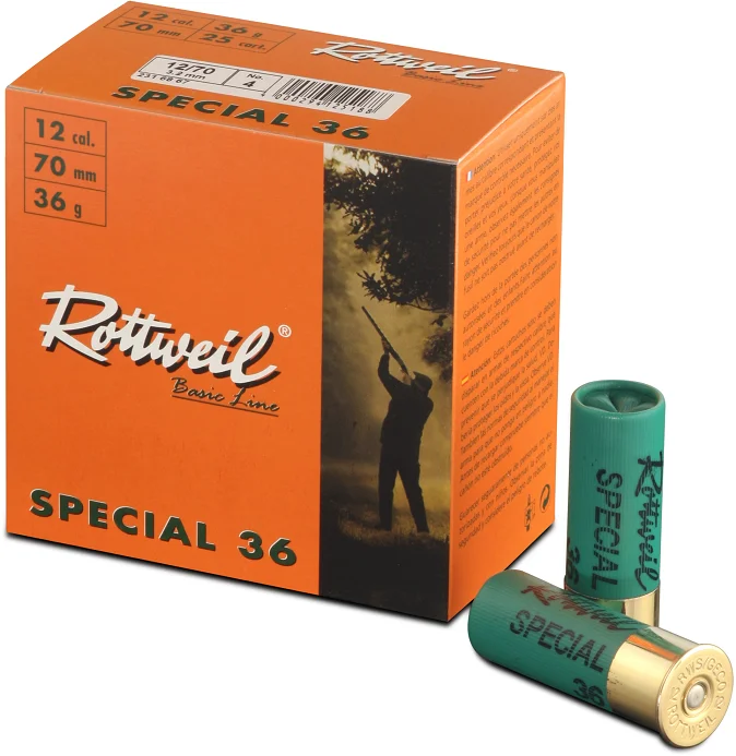 Rottweil Special 36 12/70 36 gr cartuchos de perdigones 3,2mm