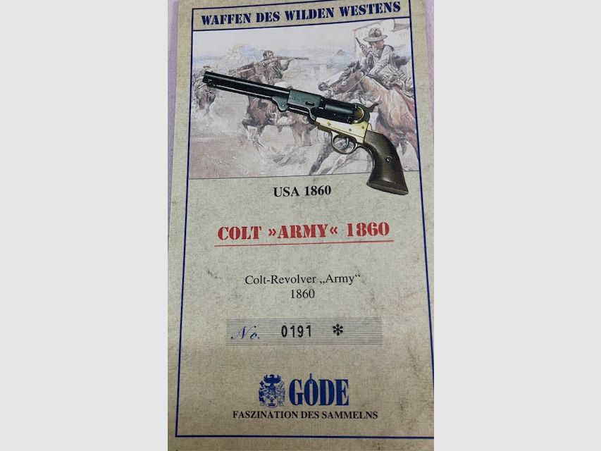 Colt Army Model 1860 mit Göde Zertifikat  (schwarz)