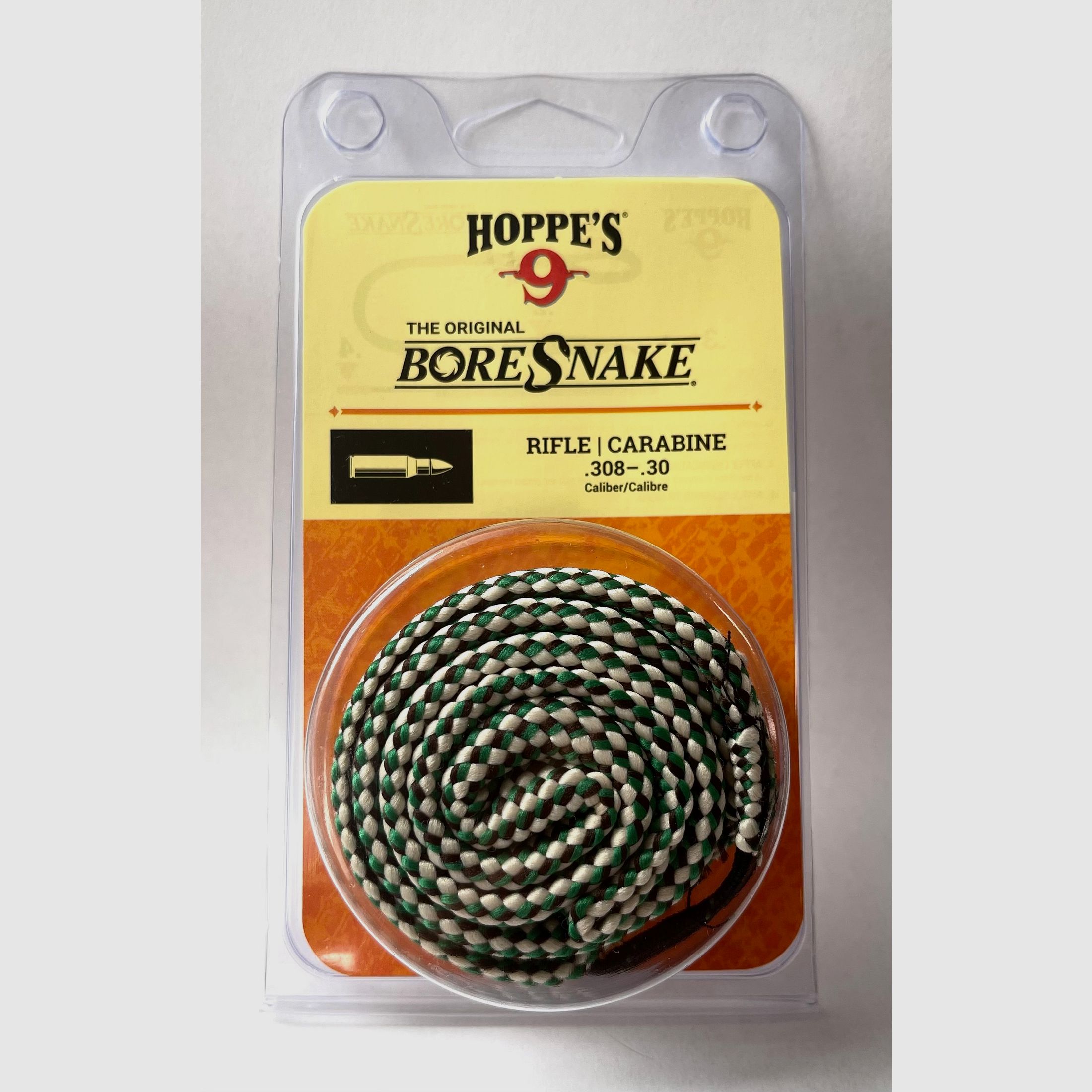 Cuerda de limpieza BoreSnake de Hoppe, limpiador de armas, calibre .30 .308 7,62mm